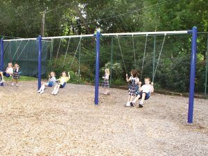 Kids Choice Single Post Swings With 6 Belt Seats